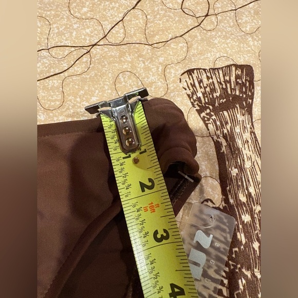 Sunset Separates high-waisted, high-leg bikini bottom brown NWT - Picture 9 of 9